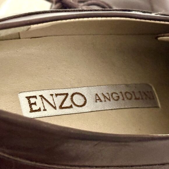 Enzo Angiolini Brown Leather Oxford Dress Shoes Mens Size 7.5 Made Brazil